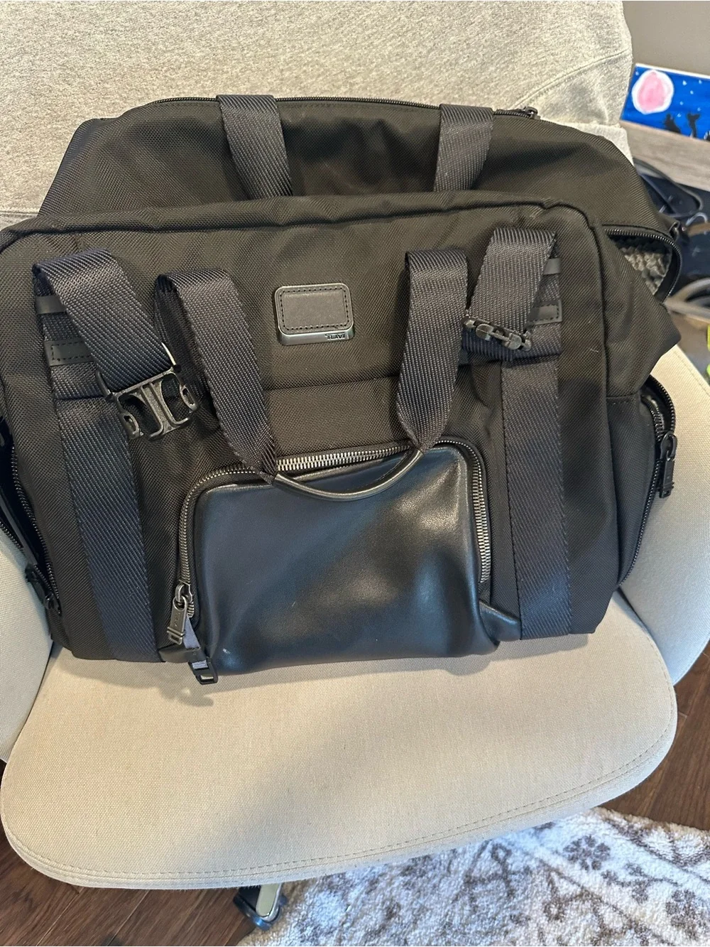 TUMI Black Men’s Travel Large Tote Bag - Sleek Utility Carry